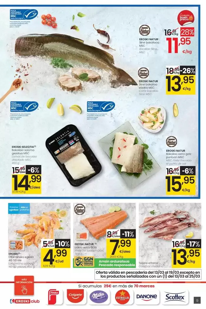 Catálogo de Prezio merkeagoa EROSKI CENTER 13 de marzo al 26 de marzo 2025 - Página 9