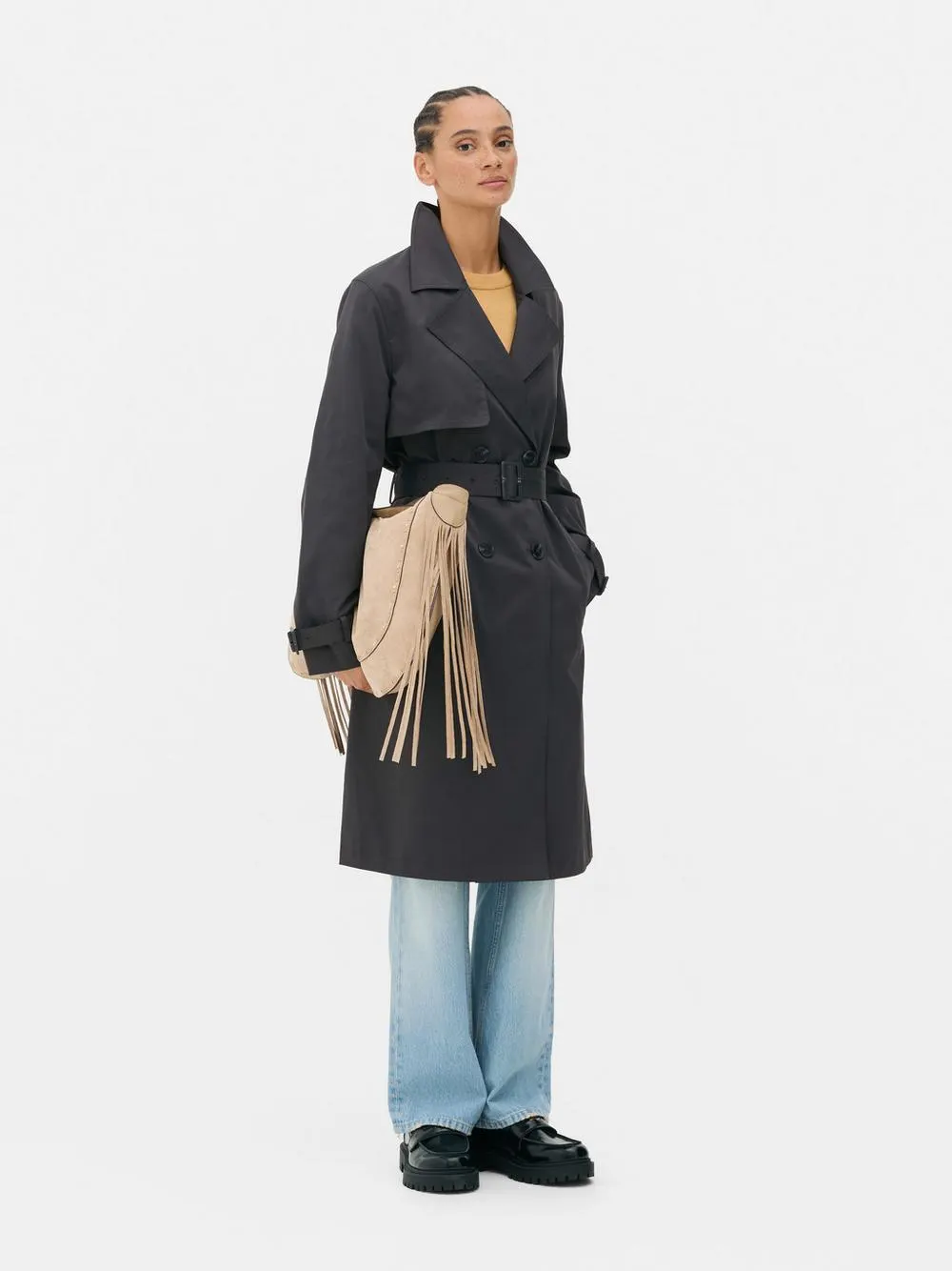 Trench con cintura basic