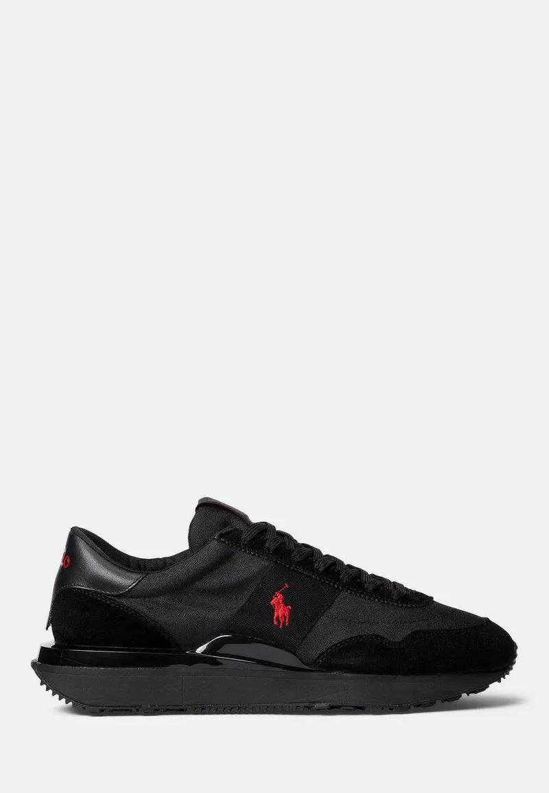 TRAIN 89 SUEDE AND OXFORD TRAINER - Zapatillas - triple black/red