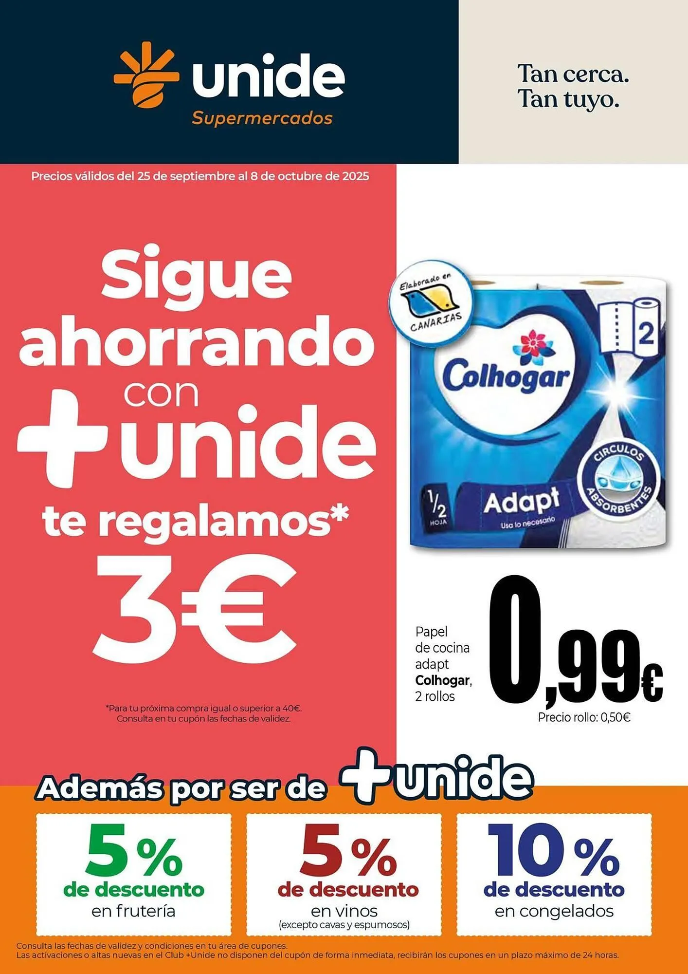 Catálogo de Folleto Unide Supermercados 25 de septiembre al 8 de octubre 2025 - Página 1