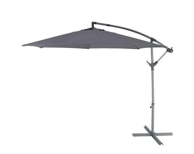 Parasol excéntrico Malta gris 253xø298cm