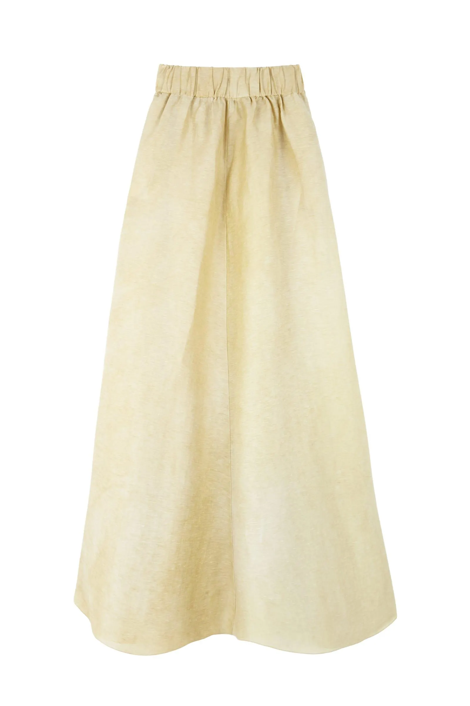 Paper, gold linen and silk skirt