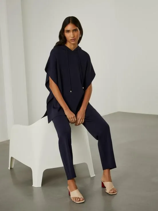 Pantalones anchos de punto