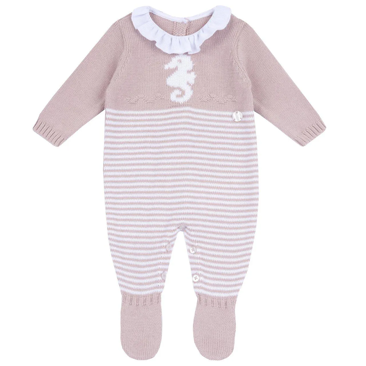 Mono bebé apertura entrepierna rosa