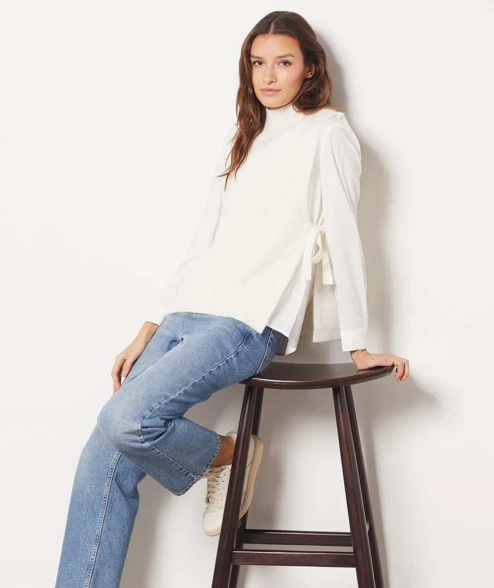 Jersey sin mangas anudado laterales