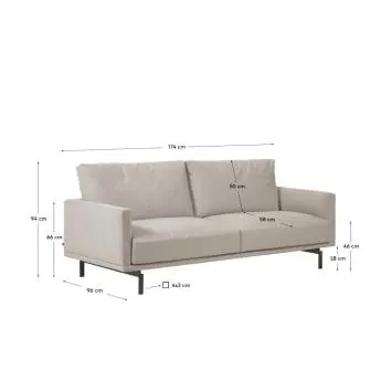 Sofá Galene 2 plazas beige 174 cm FSC Mix Credit FSC Mix Credit