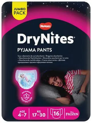Pants braguitas Huggies Drynites Girls 17-30kg 16 uds