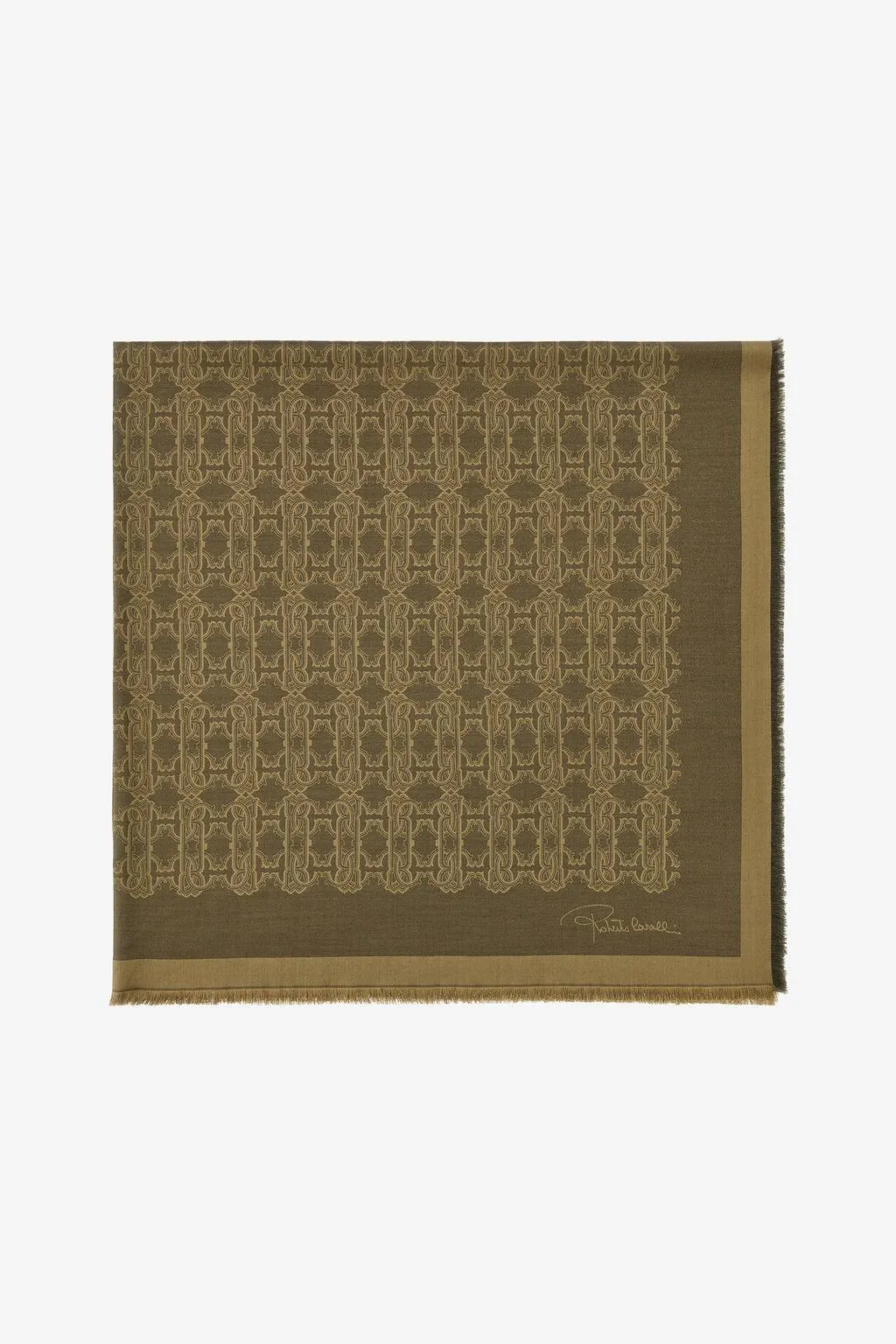 Roberto Cavalli shawl with RC MONOGRAM print