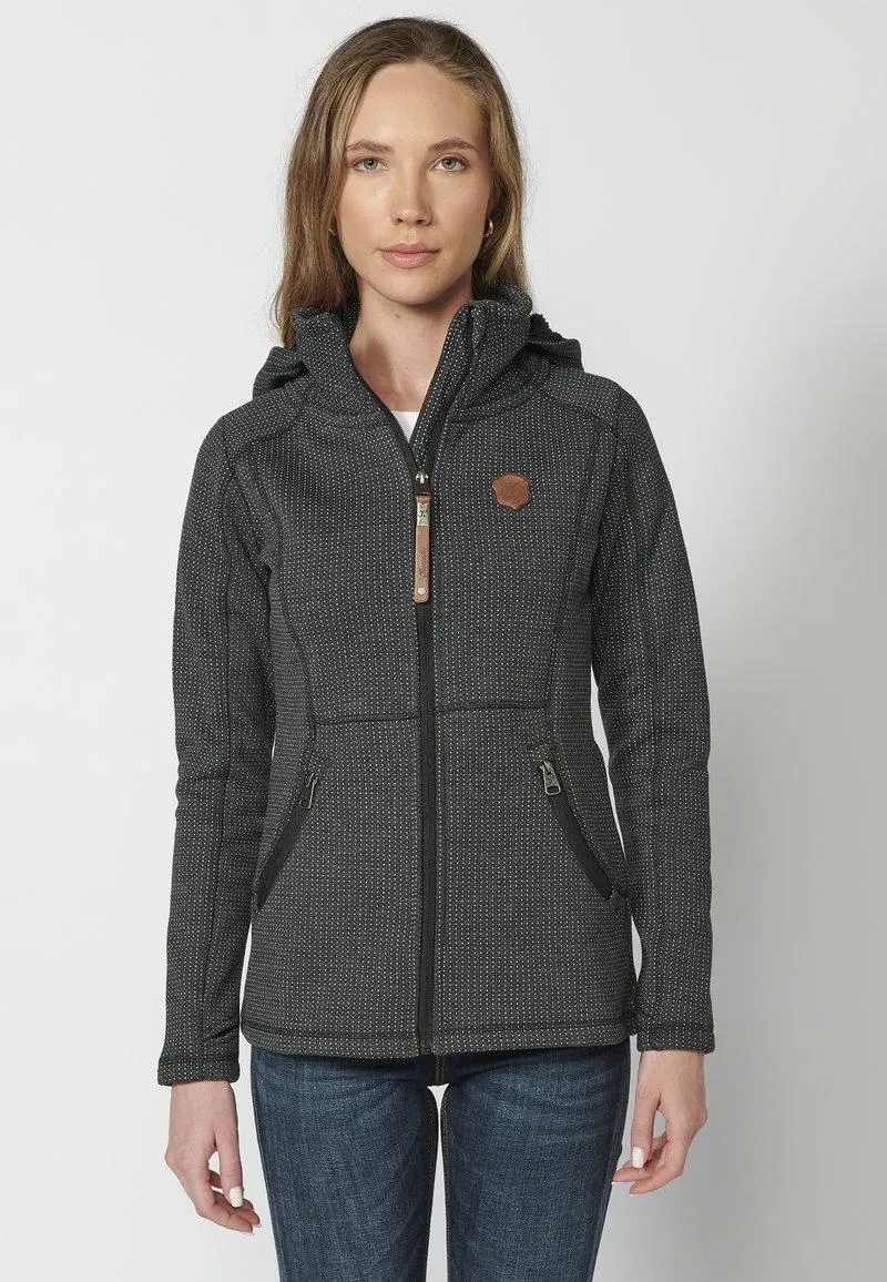 Sudadera con cremallera - black