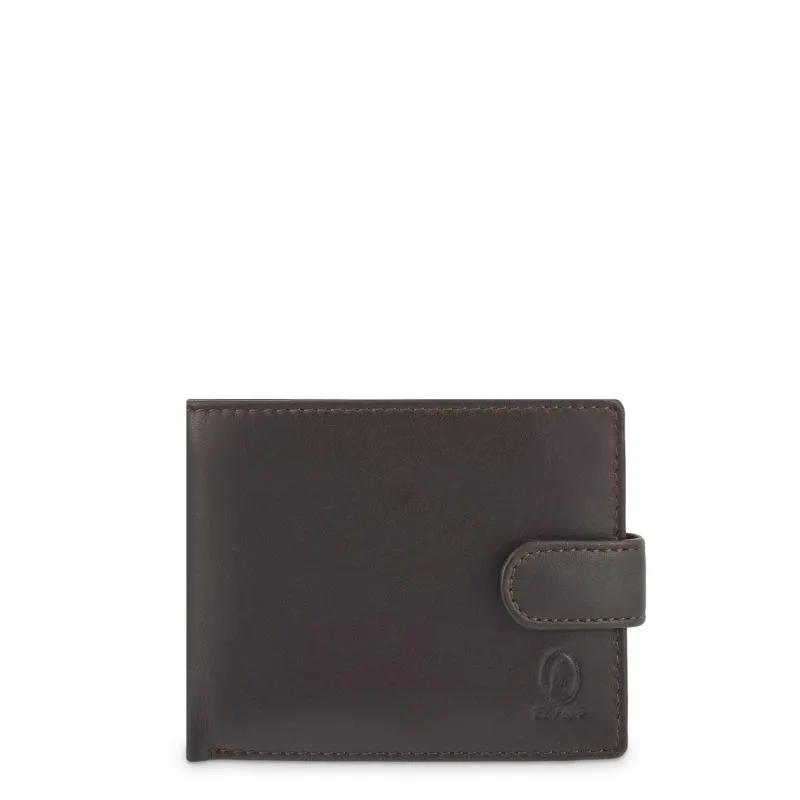 Cartera monedero interior de hombre en piel vacuno marrón-Roma