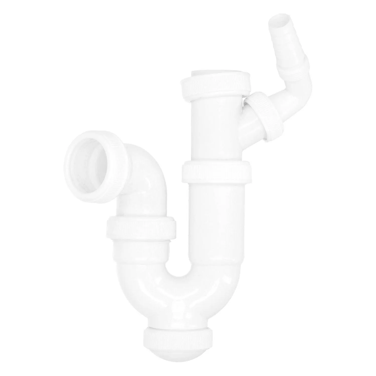 Sifon Curvo Extensible Con Toma Lavadora 1 1/2" Ø 40 Mm.