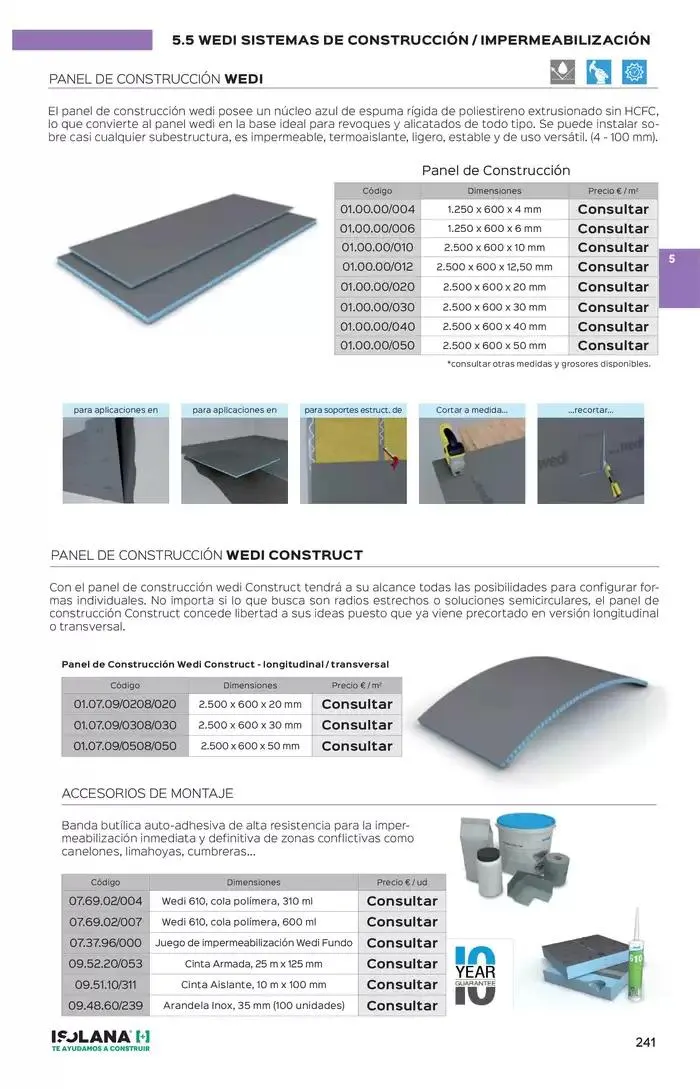 Catálogo de IMPERMEABILIZACIÓN – TARIFA ISOLANA 2025 2 de enero al 31 de marzo 2025 - Página 21