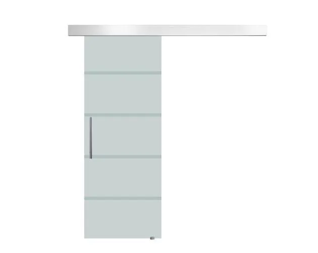 Puerta corredera vidrio, aleación de aluminio esmerilado con rayas