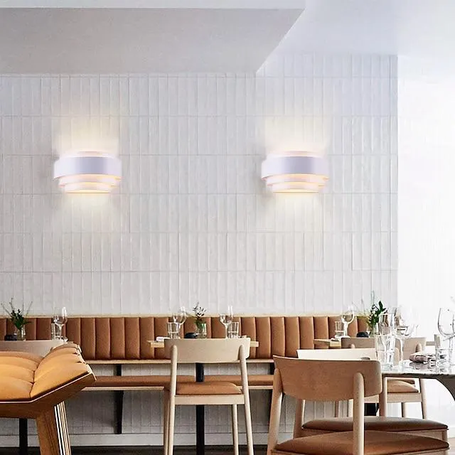 2 uds., luces de pared de 25cm, lámpara de pared con diseño de arco contemporáneo led, se aplica a la sala de estar/dormitorio 110-120/220-240v 60w