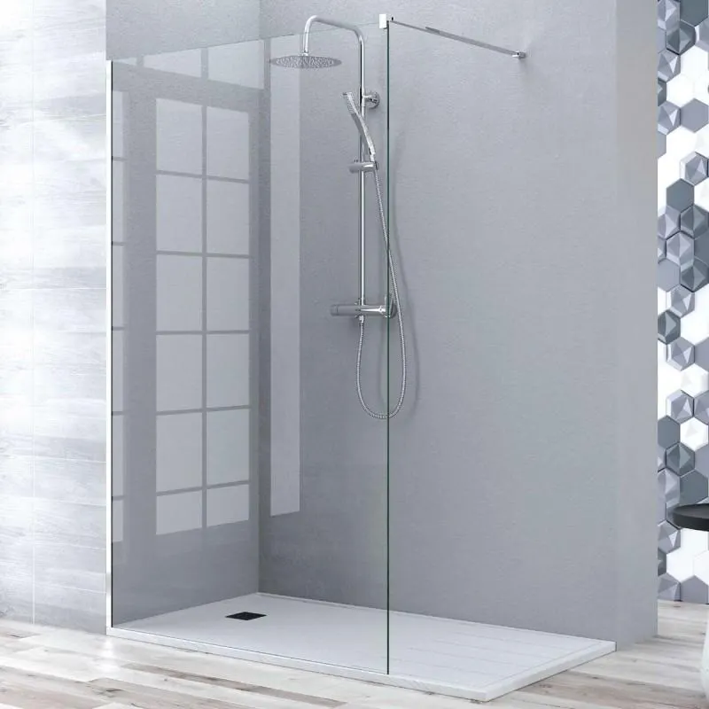 MAMPARA BECRISA FIJO MANACOR CROMO 100cm