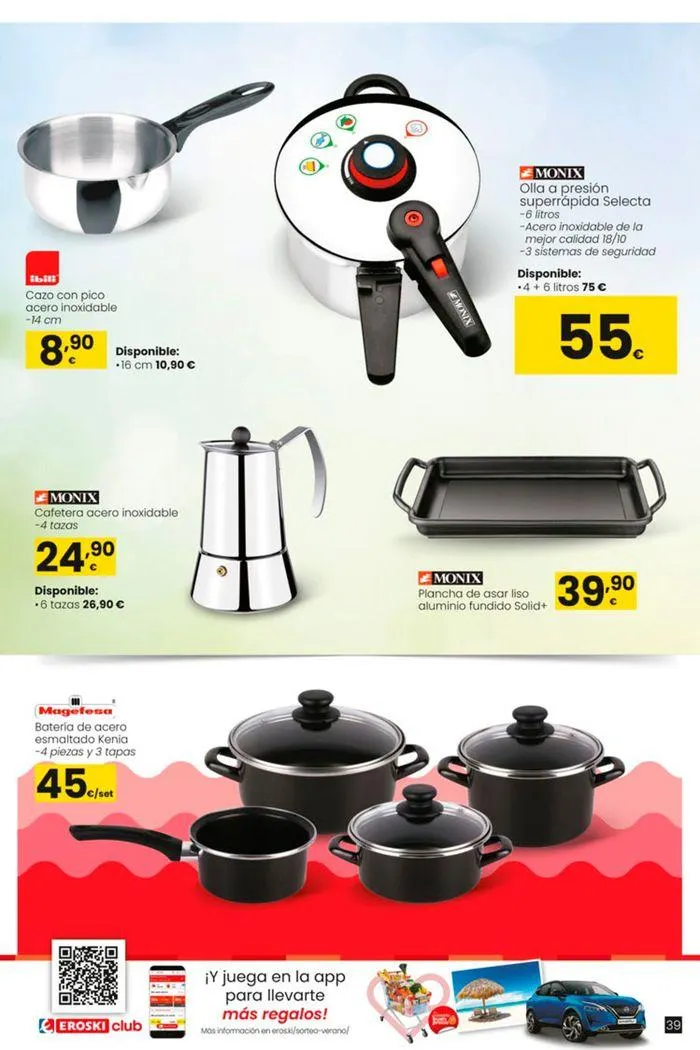 Catálogo de Vive el verano HIPERMERCADOS EROSKI 13 de junio al 10 de julio 2024 - Página 39