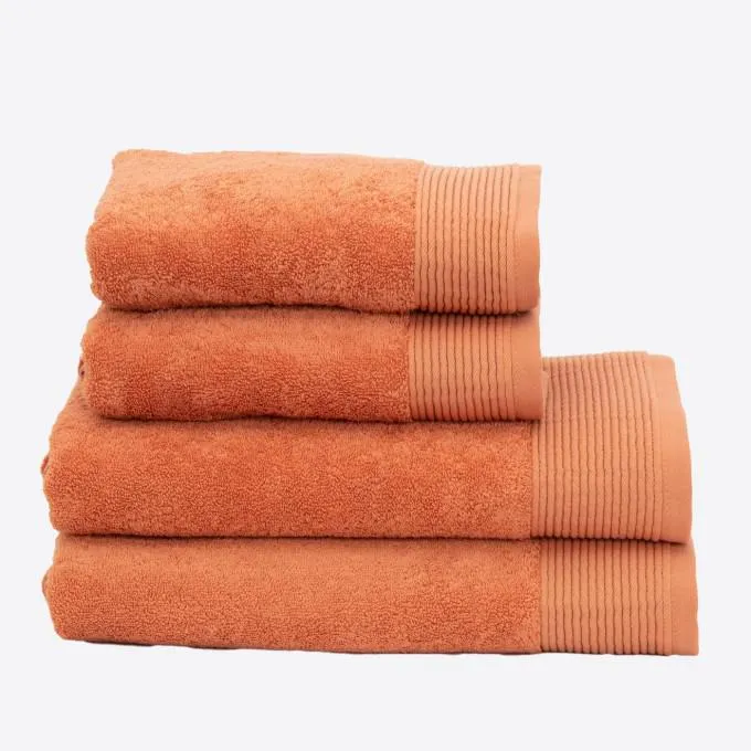 Set 4 Toallas Algodón Peinado - Basic LM Melocotón