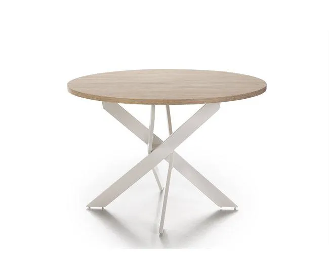 THER MESA REDONDA FIJA NATURAL / BLANCO 120 CM