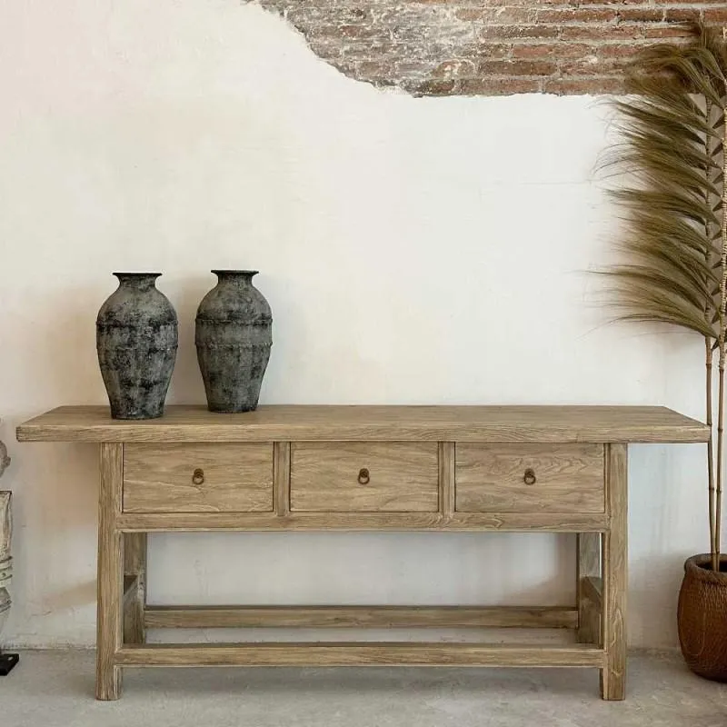 Elm console 3 drawers 210cm, Palo Santo