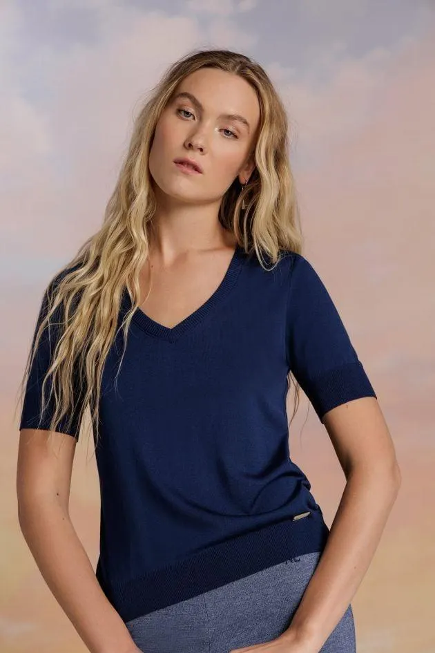 Suéter de manga corta