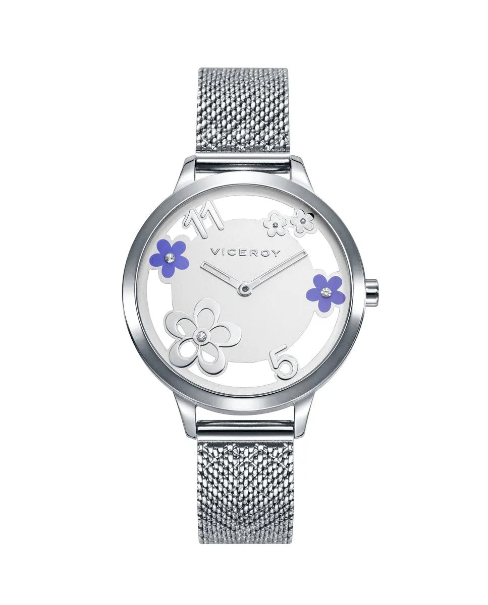 Reloj de mujer Viceroy Kiss de acero con malla milanesa