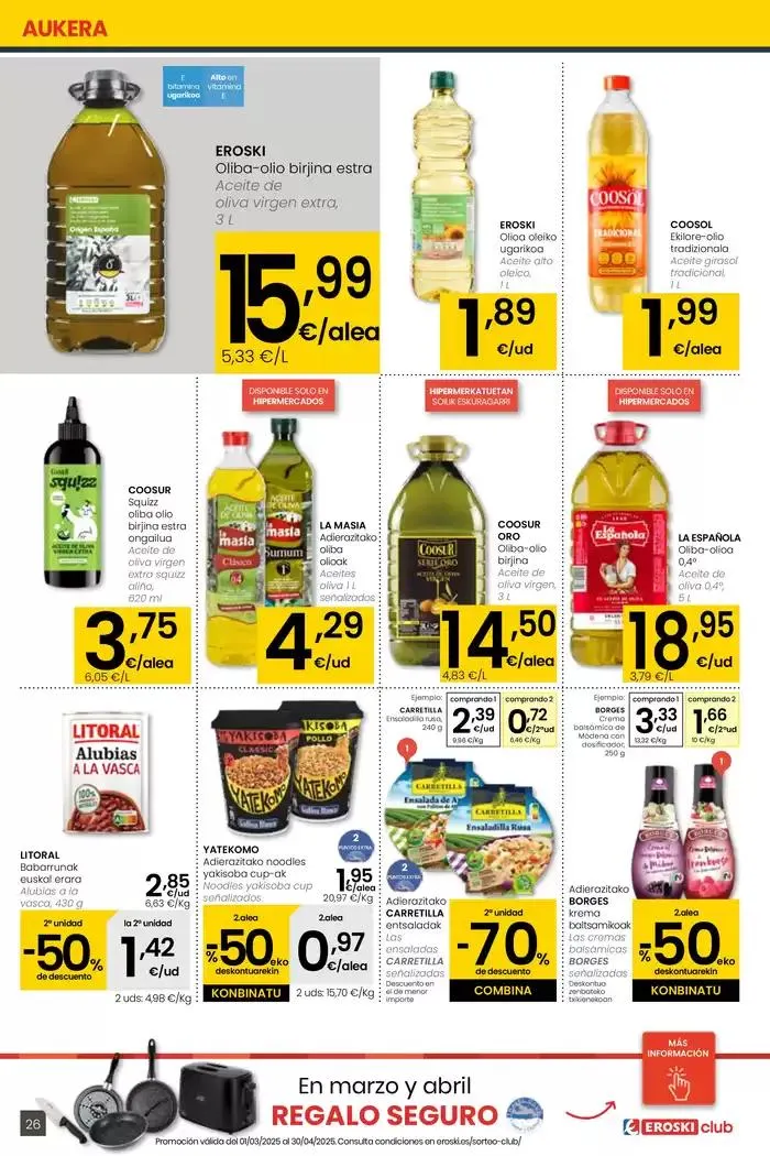 Catálogo de AUKERA OFERTA HIPERMERKATUAK EROSKI 10 de abril al 29 de abril 2025 - Página 26