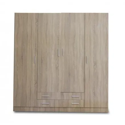 Armario de 4 puertas y 2 cajones en color roble cambrian