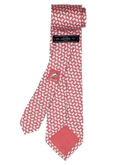 Corbata hipopotamos Rosa/gris