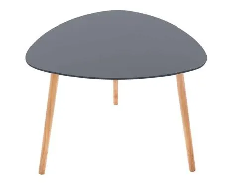 Mesa Auxiliar Salón Mileo Gris Oscuro