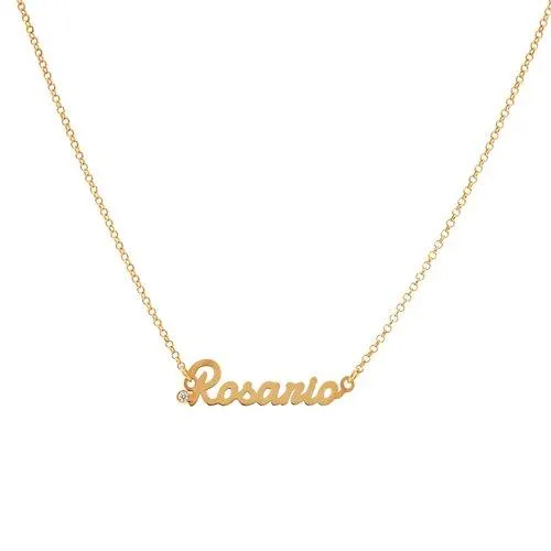 Gargantilla cadena bolitas y nombre personalizable Plata bañada en Oro