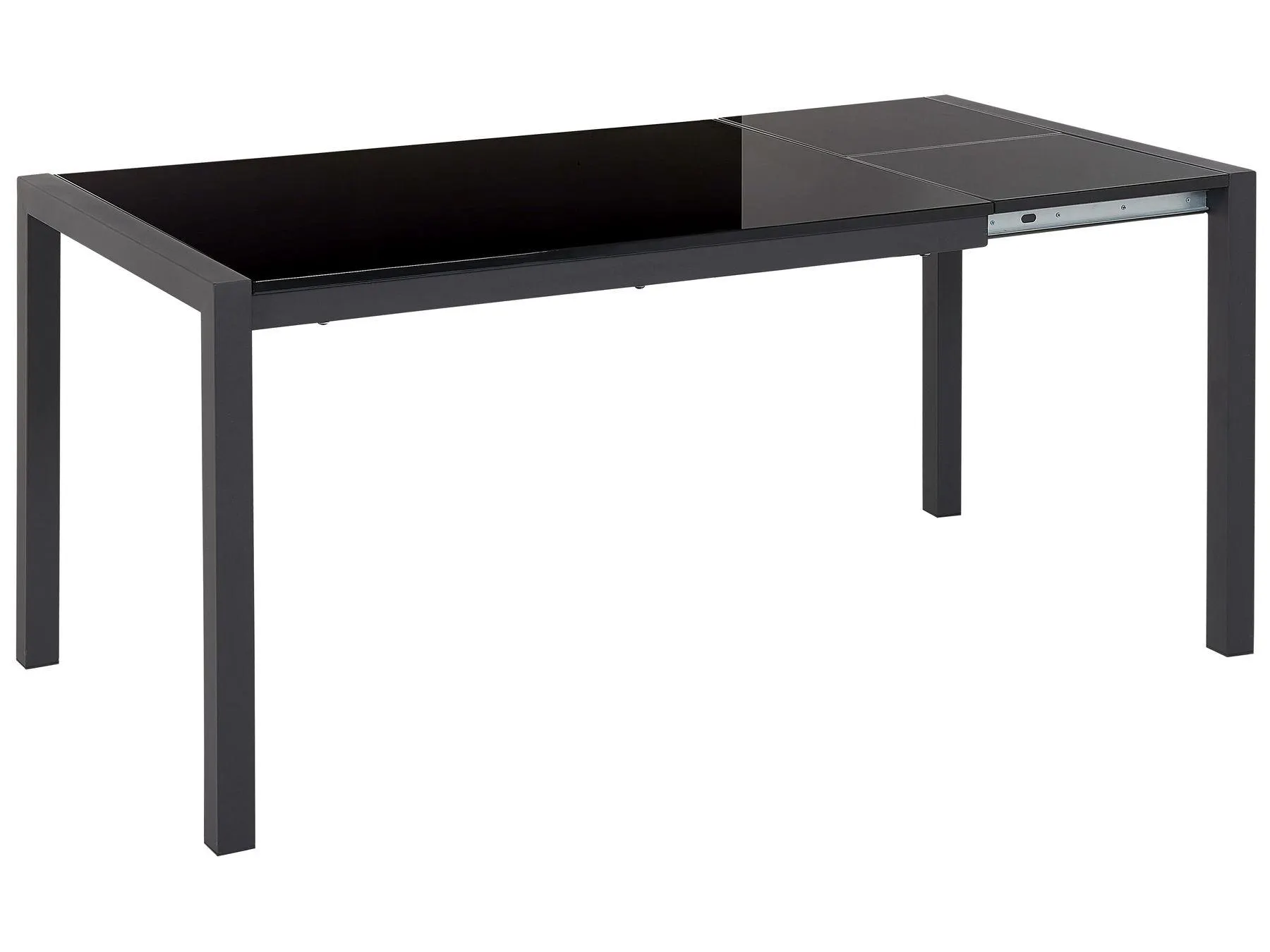 Mesa de comedor extensible GRANADA Negro 120/160 cm 80 cm