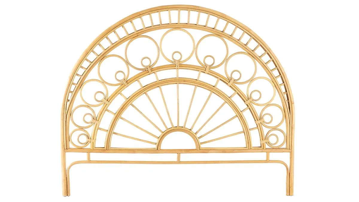 Cabecero de cama de ratán con estampado 160 cm SORAYA