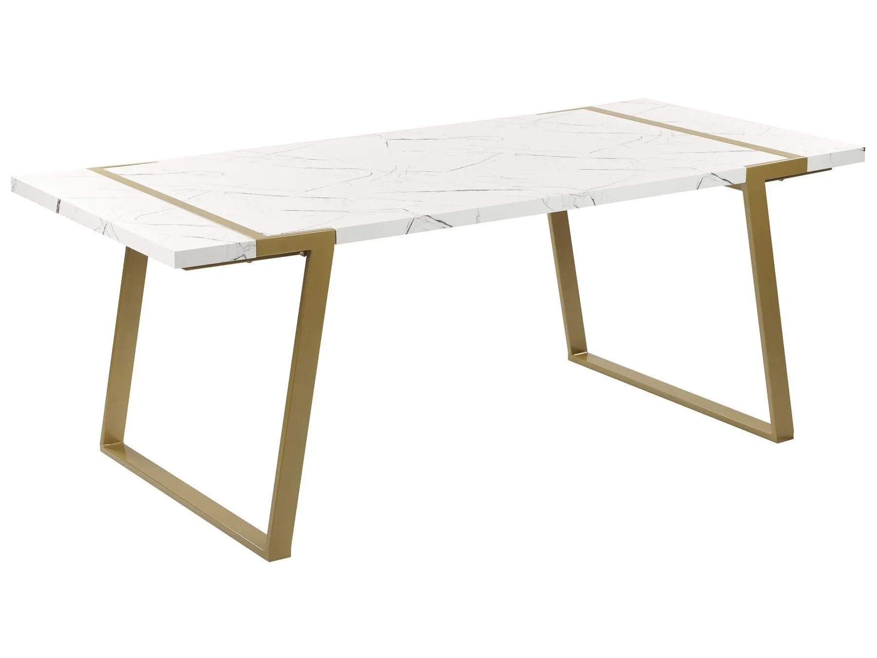 Mesa de comedor MARTYNIKA Mármol blanco 200 cm 90 cm