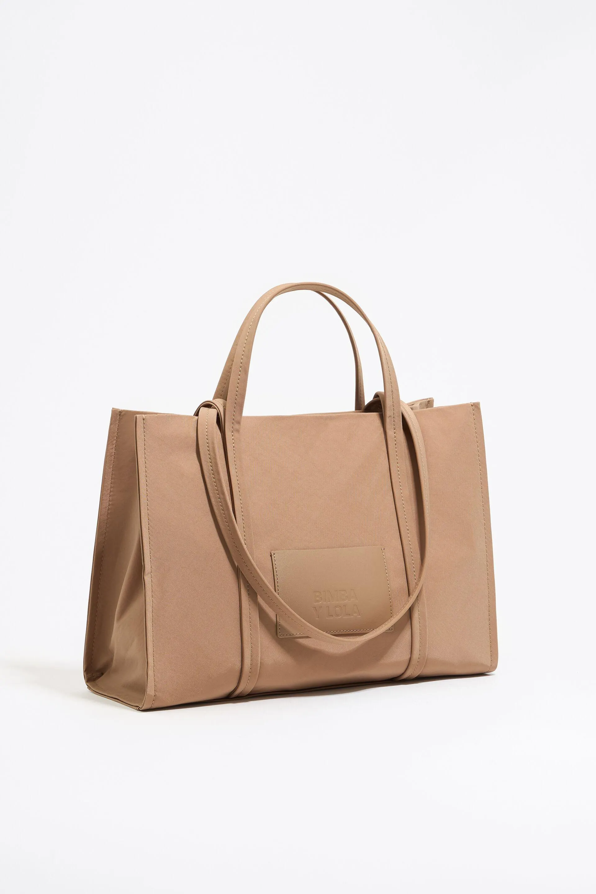 Bolso shopper grande nylon corteza