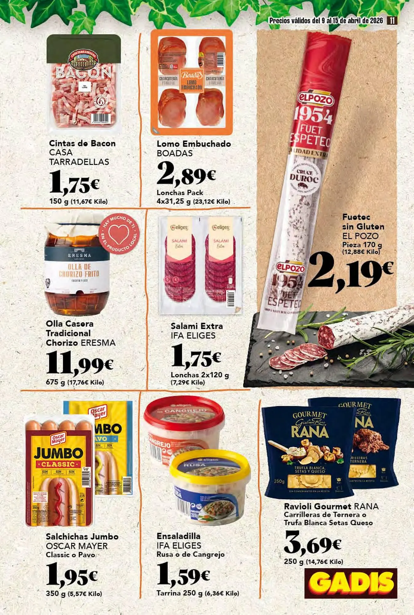 Catálogo de Folleto Gadis 9 de abril al 15 de abril 2026 - Página 11