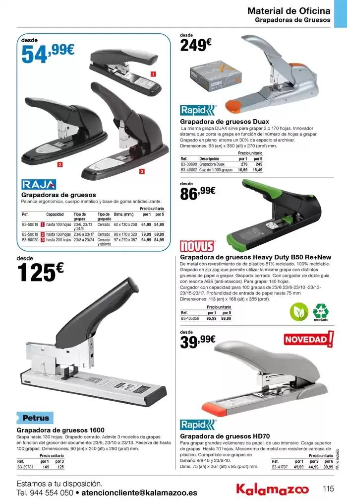 Catálogo de Staples Kalamazoo Catálogo General 9 de enero al 30 de septiembre 2025 - Página 115