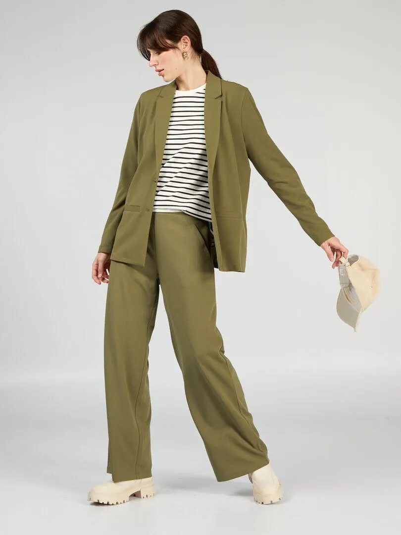 Pantalón ancho vaporoso 'JDY' - KAKI