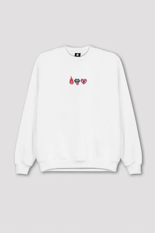 White Mouth Sweatshirt
