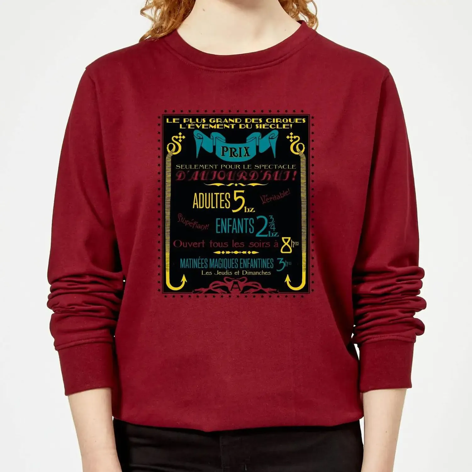 Sudadera para mujer Fantastic Beasts Les Plus Grand Des Cirques - Burdeos