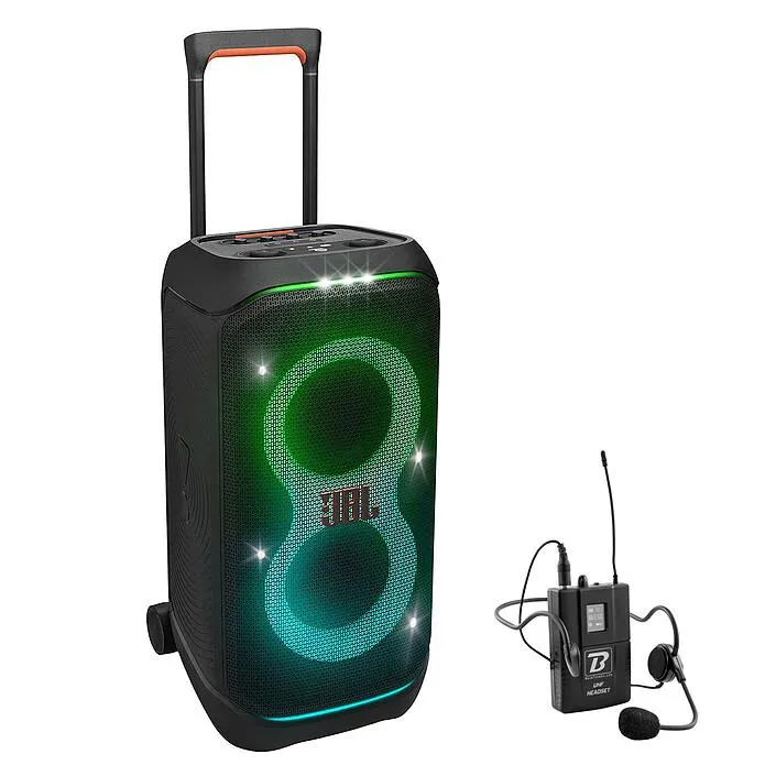 JBL PartyBox Stage 320 + Auriculares UHF para DJ BoomTone F1