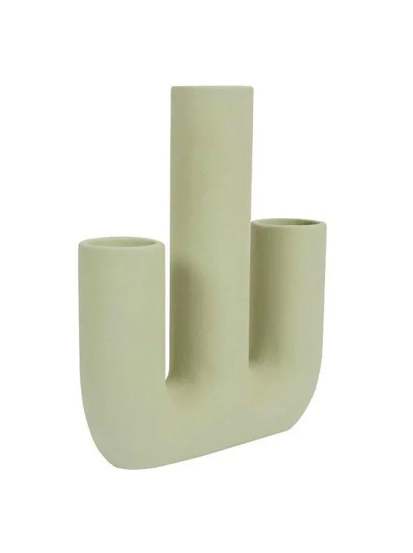 Jarrón soliflore de cerámica 3 tubos - altura 21 cm