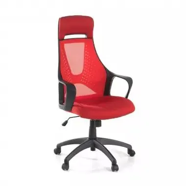 Silla de ordenador Gotham, respaldo transpirable - Rojo