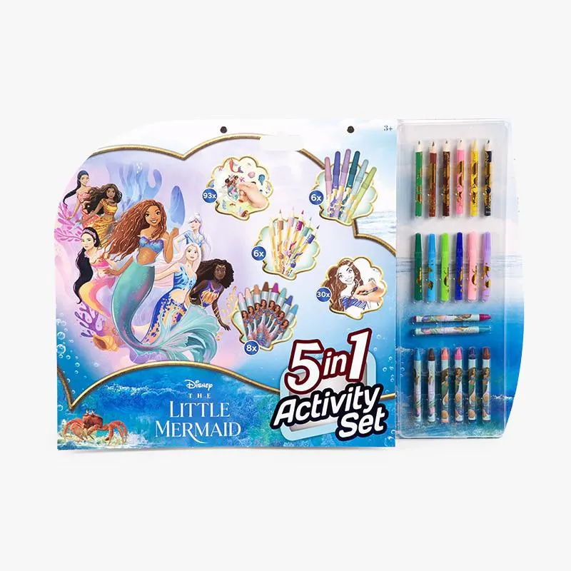 SET PARA COLOREAR 5 EN 1 LA SIRENITA