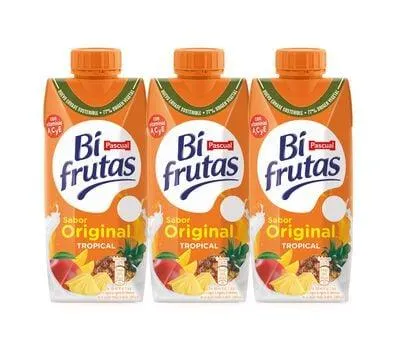 Zumo tropical con leche Bifrutas Pascual pack 3