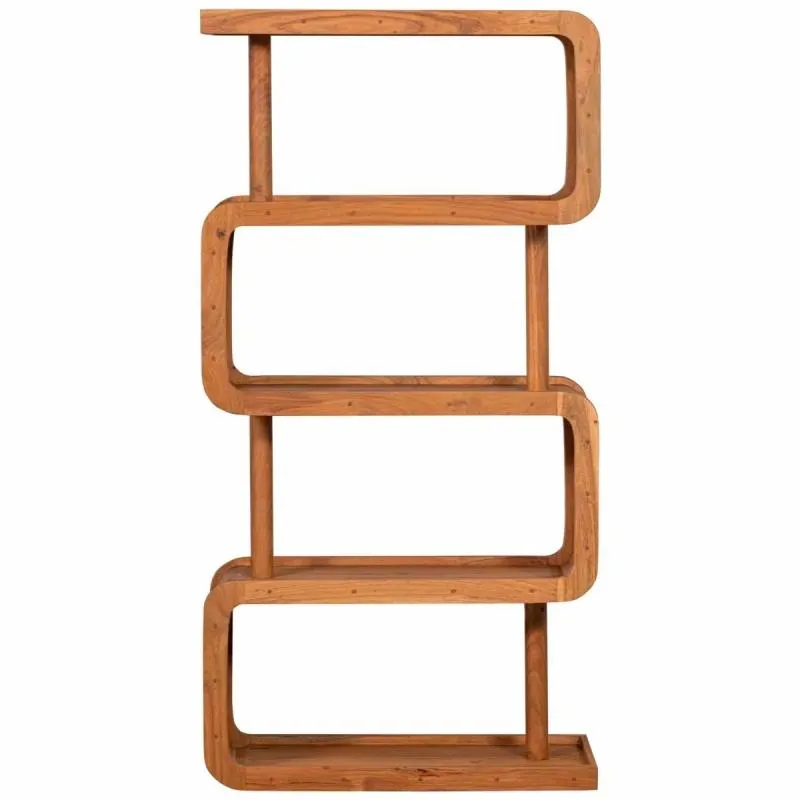 Estantería de madera natural Rattle