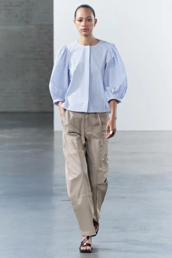 BLUSA POPELÍN RAYAS ZW COLLECTION