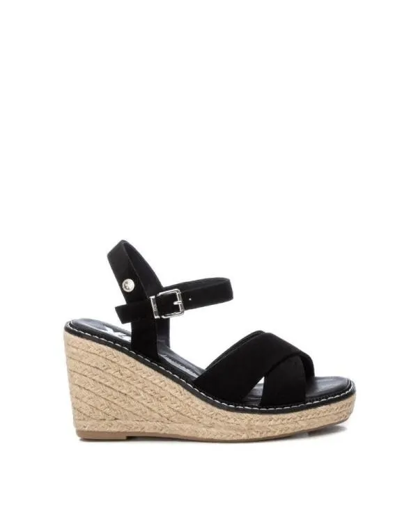 Sandalias Abiertas Alpargatas Mujer Negro 142251