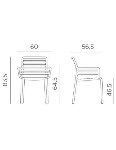 Sillón de jardín Nardi Aplilable Doga Blanco