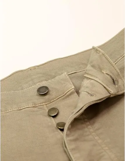 Pantalón 5 bolsillos sarga Beige