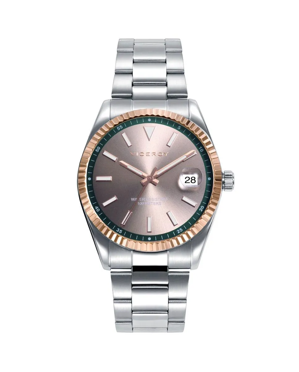 Reloj de hombre Chic con caja y brazalete de acero